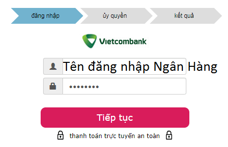 Đăng nhập tài khoản ngân hàng