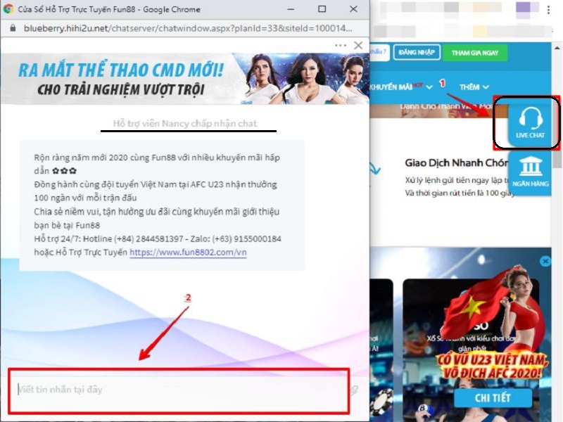 Những lưu ý khi liên hệ hỗ trợ trực tuyến fun88