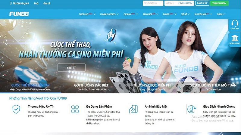 Nhà cái Fun88 có thật sự uy tín có như lời đồn
