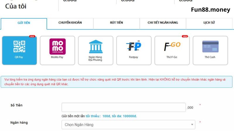 Nạp tiền Fun88 Nạp tiền Fun88