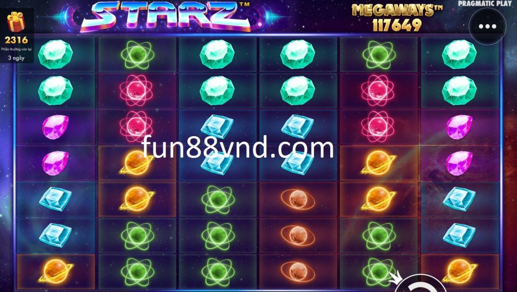 Biểu tượng đặc biệt của game Starz Megaways tại Fun88